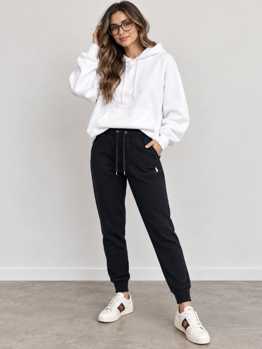 Polo Ralph Lauren Women's Black Double-Knit Jogger Pants Size XS